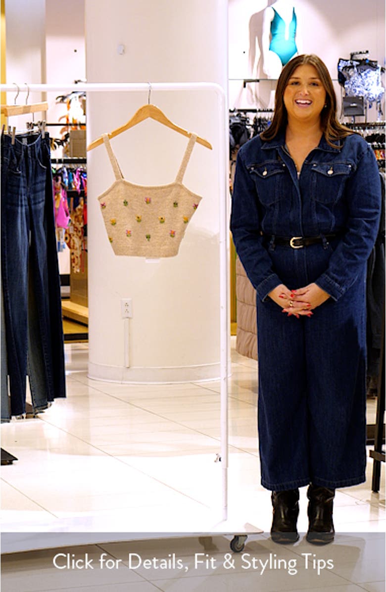 Beads Detail Crop Sweater Tank, sales video thumbnail