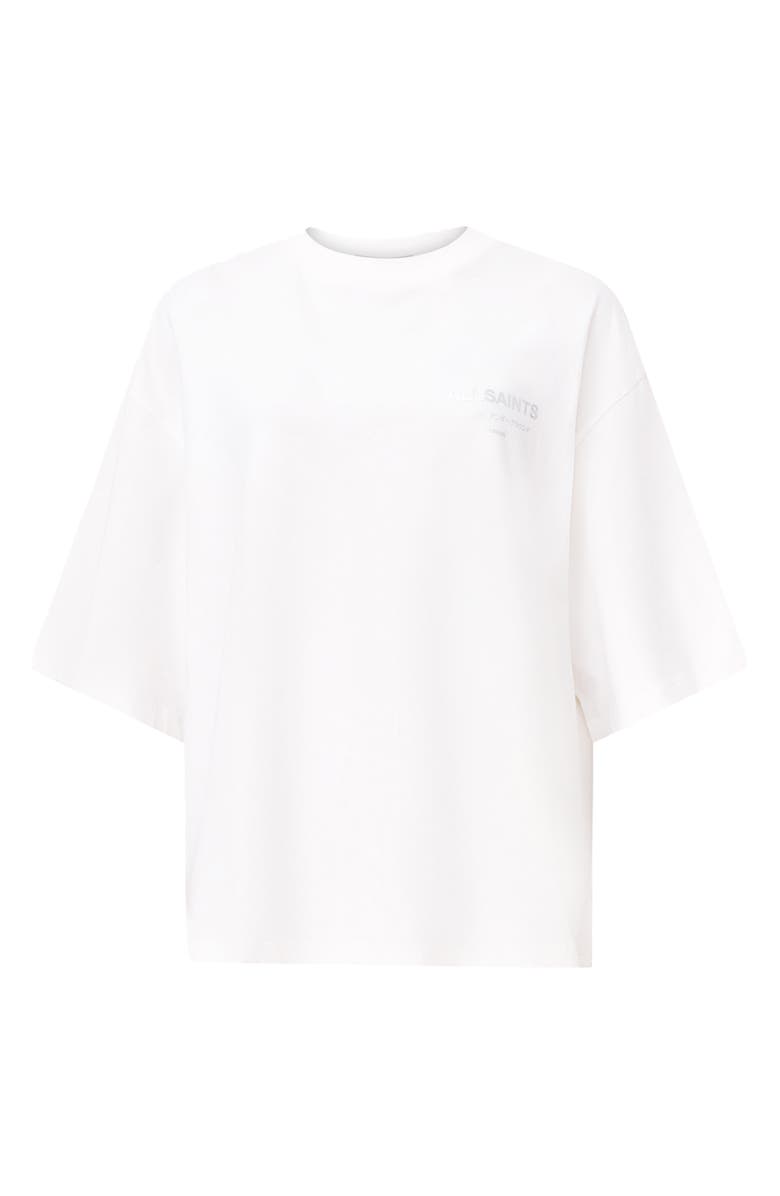 AllSaints Under Amelie Oversize Cotton Graphic T-Shirt, Alternate, color, White