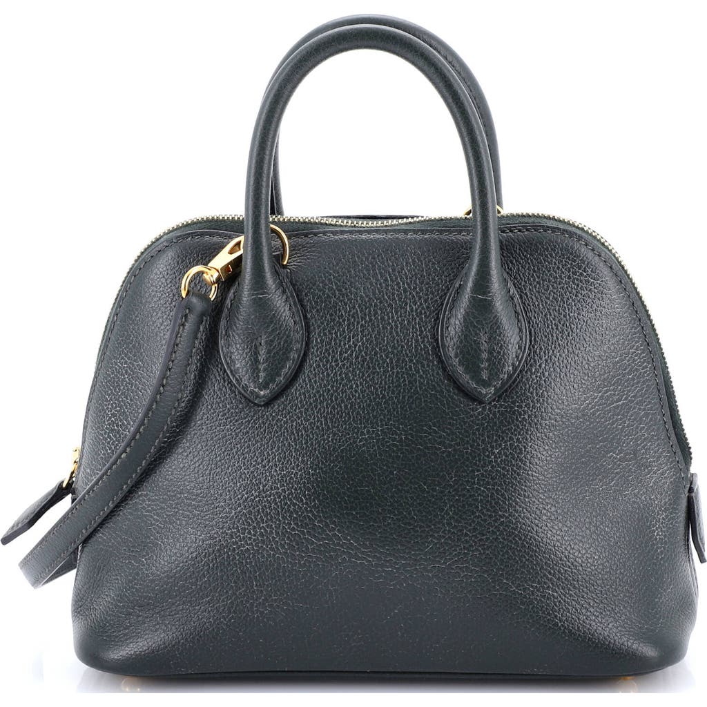 Pre-owned Hermes Hermes Bolide 1923 Bag Evercolor Mini In Green