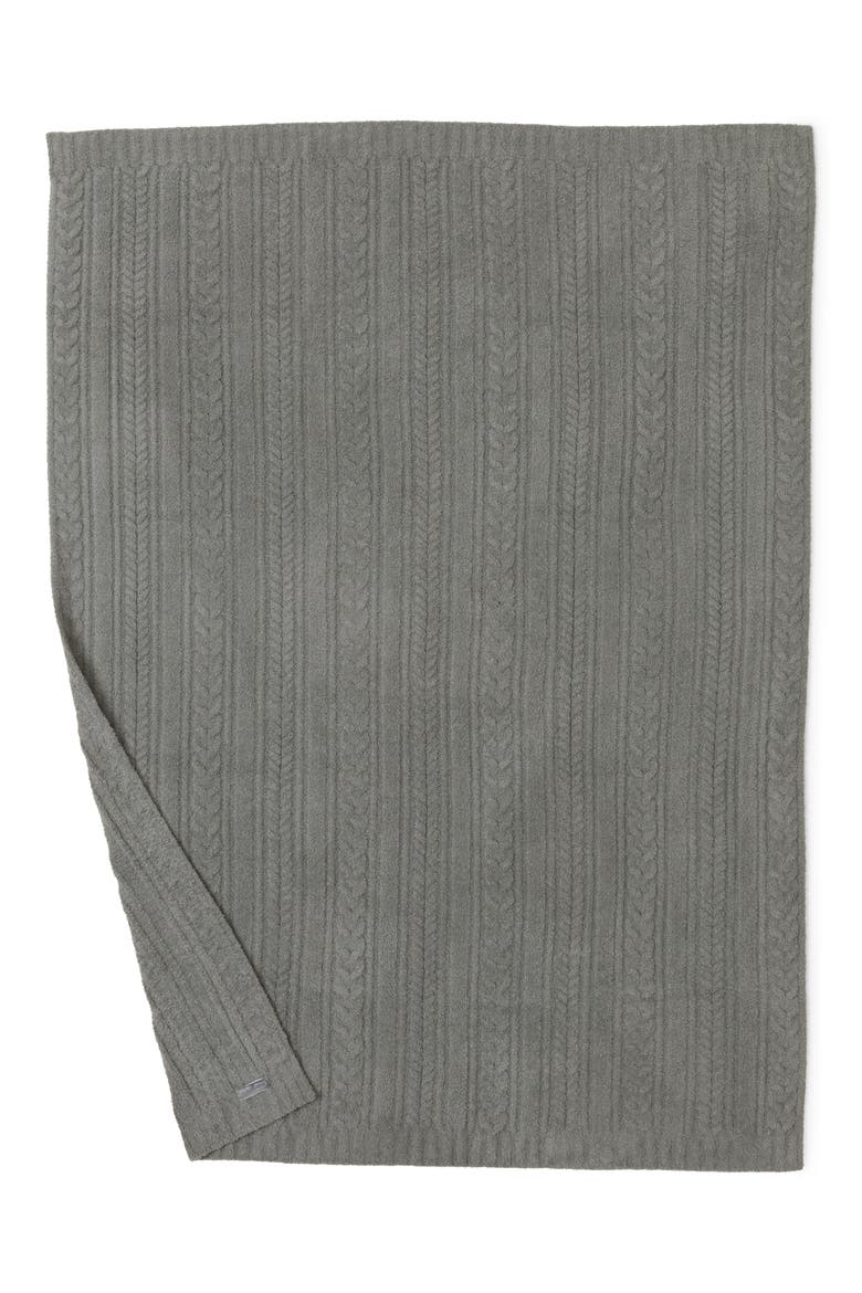CozyChic® Cable Throw Blanket, Alternate, color, LAUREL GREEN