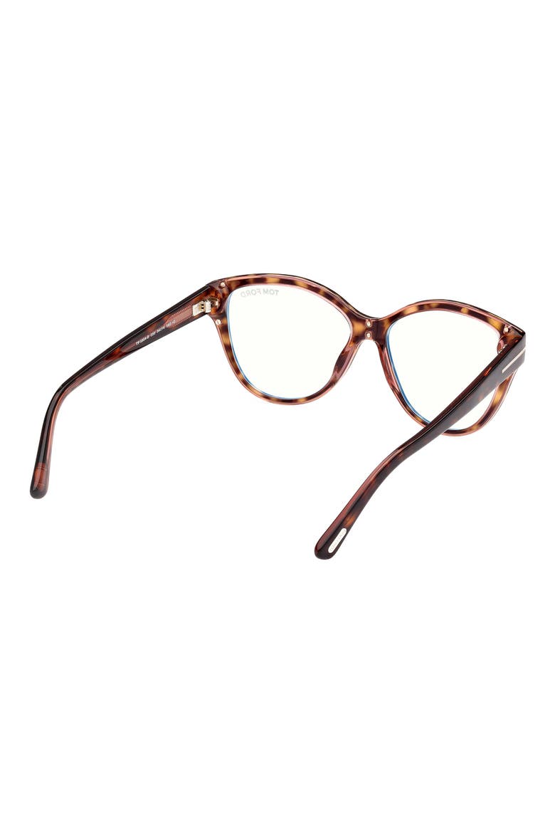 54mm Cat Eye Blue Light Blocking Optical Glasses, Alternate, color, HAVANA AND PINK / T LOGO
