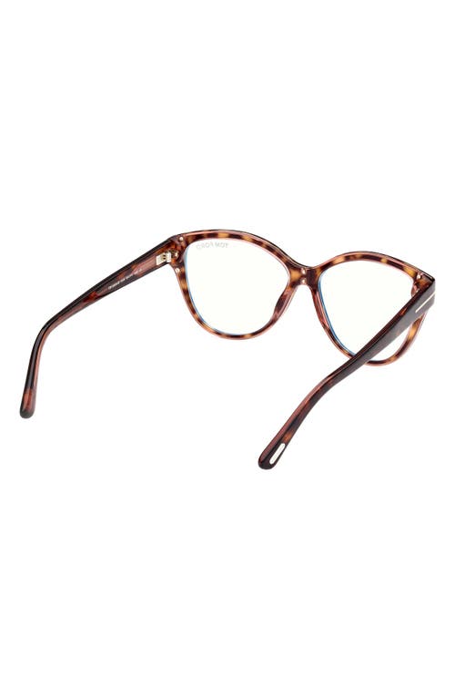 Tom Ford 54mm Cat Eye Blue Light Blocking Optical Glasses In Multi