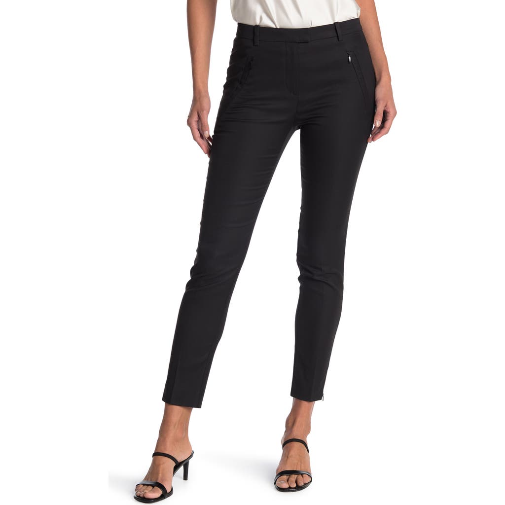 Hugo Boss Anaita Ankle Crop Skinny Pants In Black