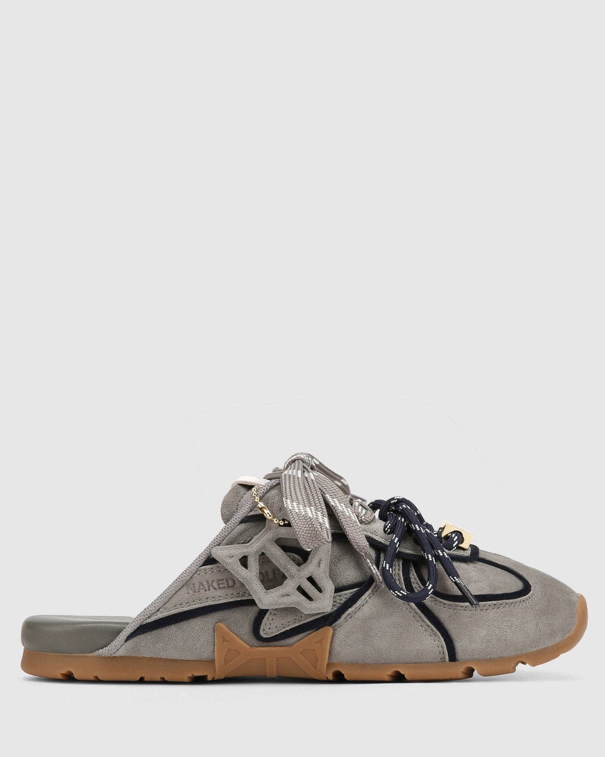 Naked Wolfe Admire Off White Suede, Main, color, Grey
