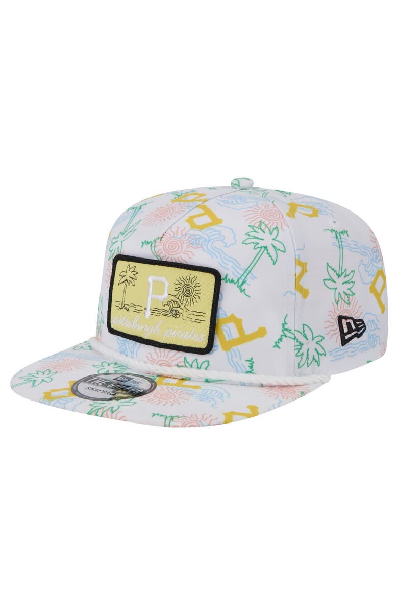 New Era Men's New Era White Pittsburgh Pirates Islander Golfer Snapback Hat, Main, color,