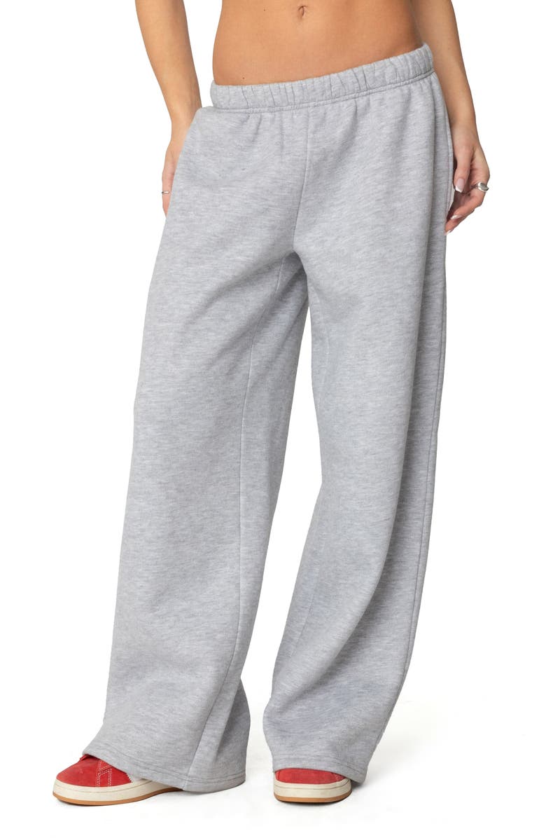 EDIKTED Boys Cry Wide Leg Sweatpants, Main, color, Gray-Melange
