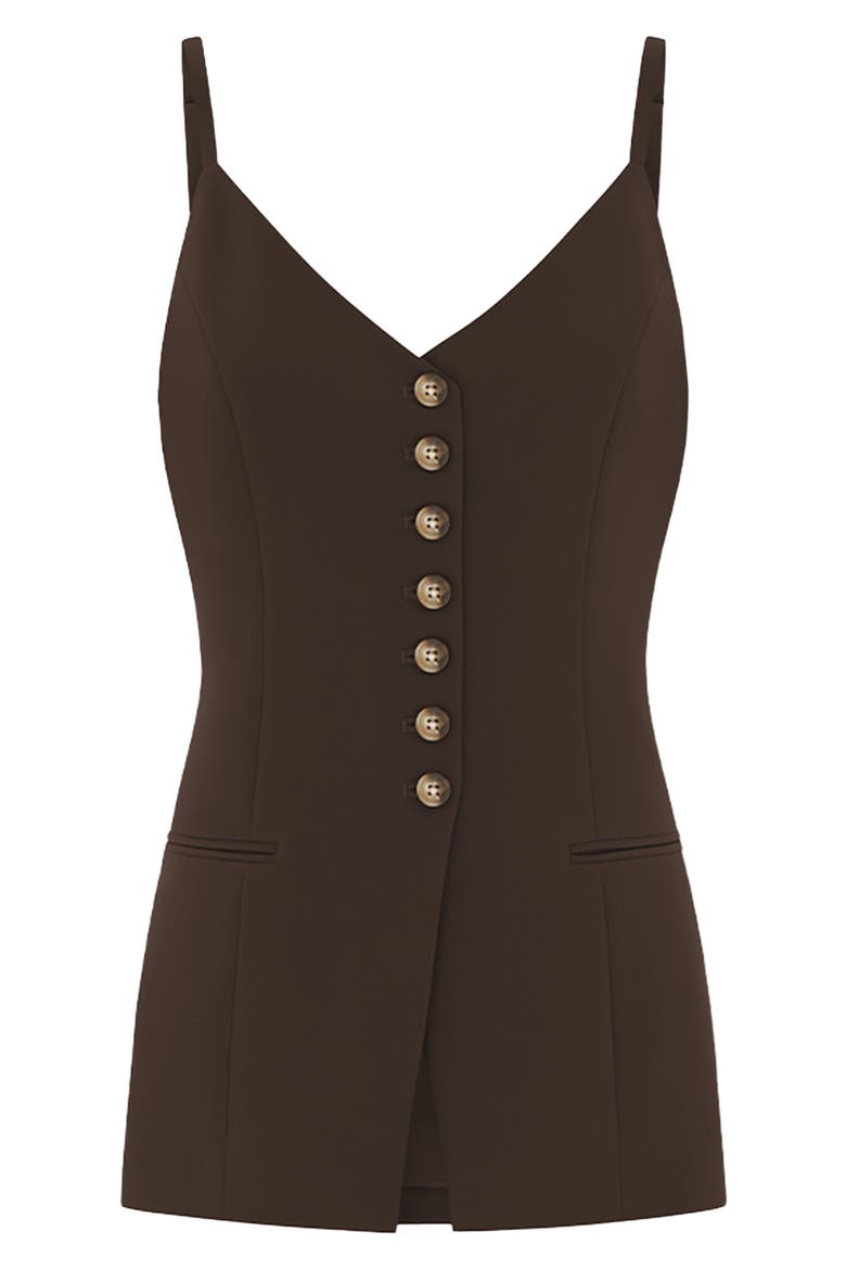 Manhattan Sleeveless Top, Alternate, color, CHOCOLATE