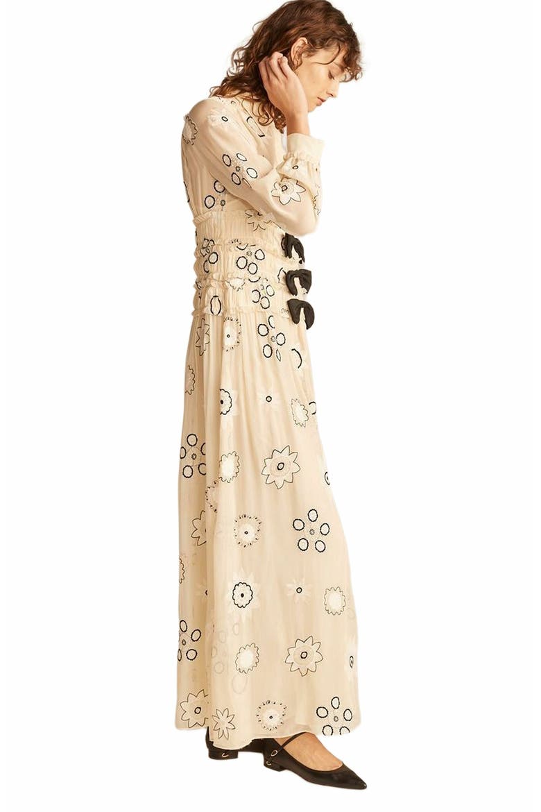 Parasol Embroidery Dress, Alternate, color, Shell