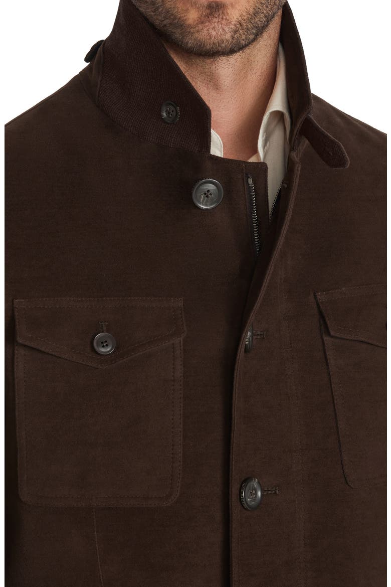 Stretch Cotton Safari Jacket, Alternate, color, BROWN