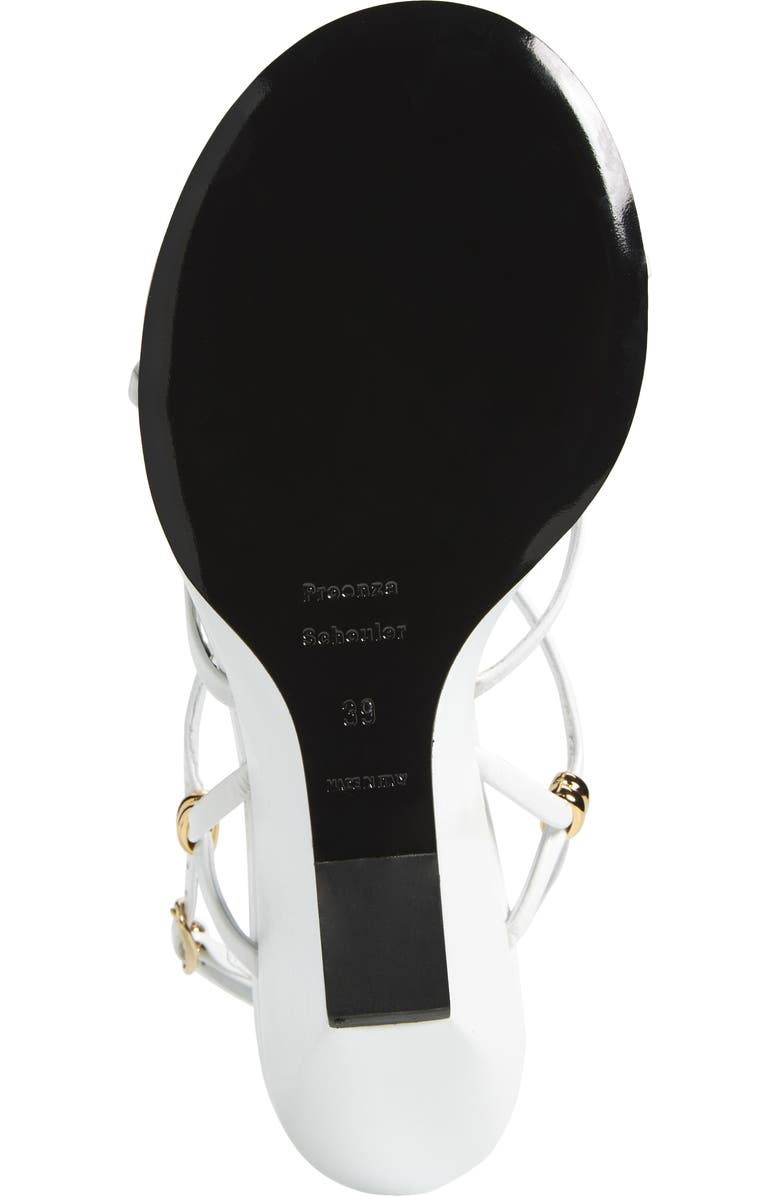 Proenza Schouler Coil Wedge Sandal, Alternate, color, White