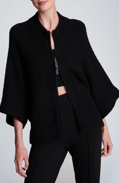 Dolman Sleeve Zip Cardigan