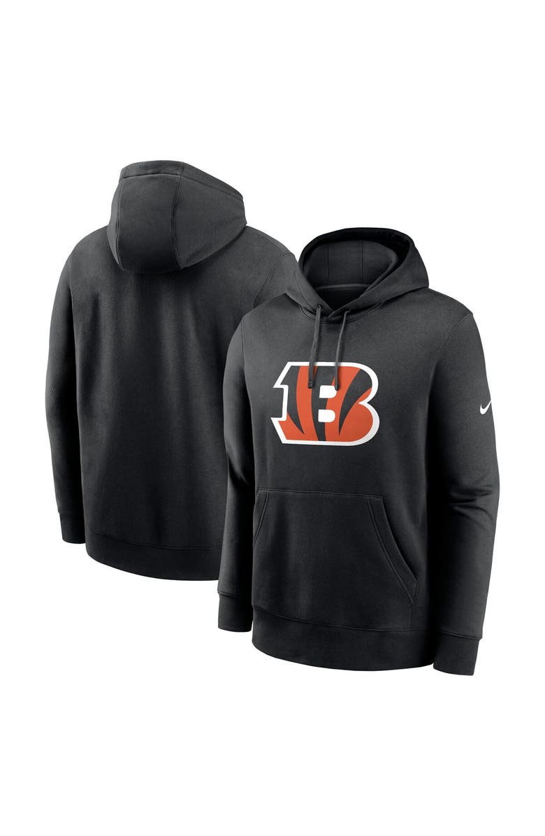 Nike Men's Nike Black Cincinnati Bengals Club Logo Pullover Hoodie, Main, color, Black