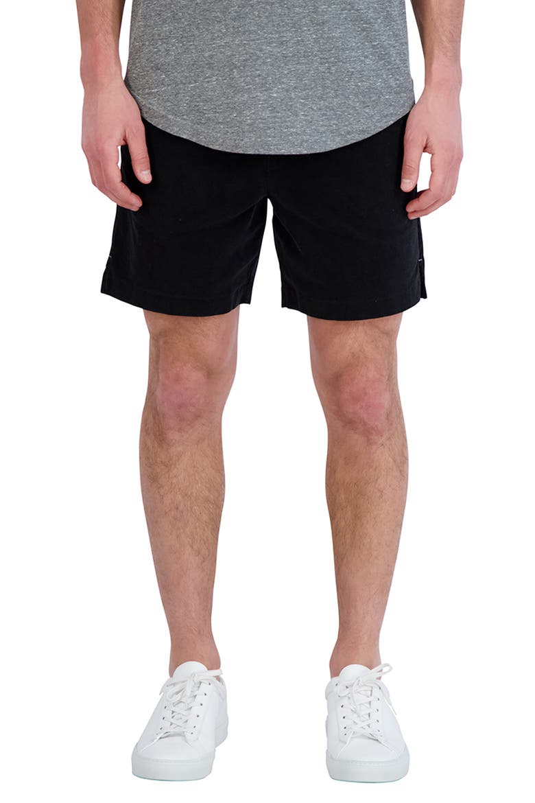 Stretch Corduroy Shorts, Main, color, BLACK