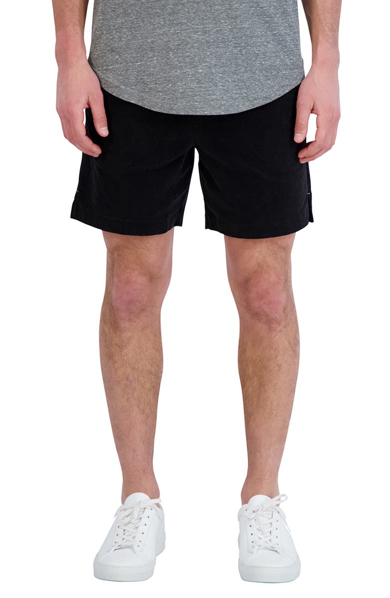 Goodlife Stretch Corduroy Shorts, Main, color, Black