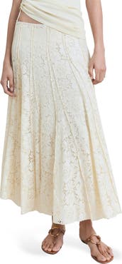 MANGO Lace Maxi Skirt
