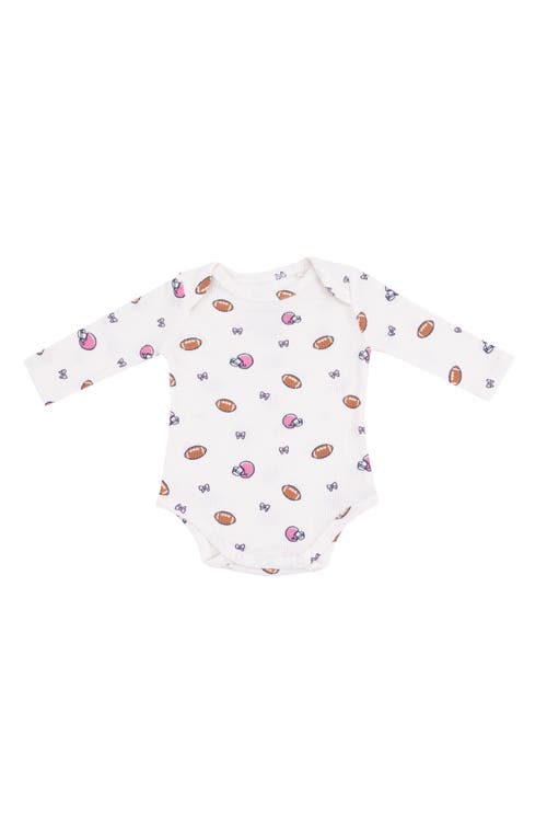 Angel Dear Babies'  Footballs And Bows In White