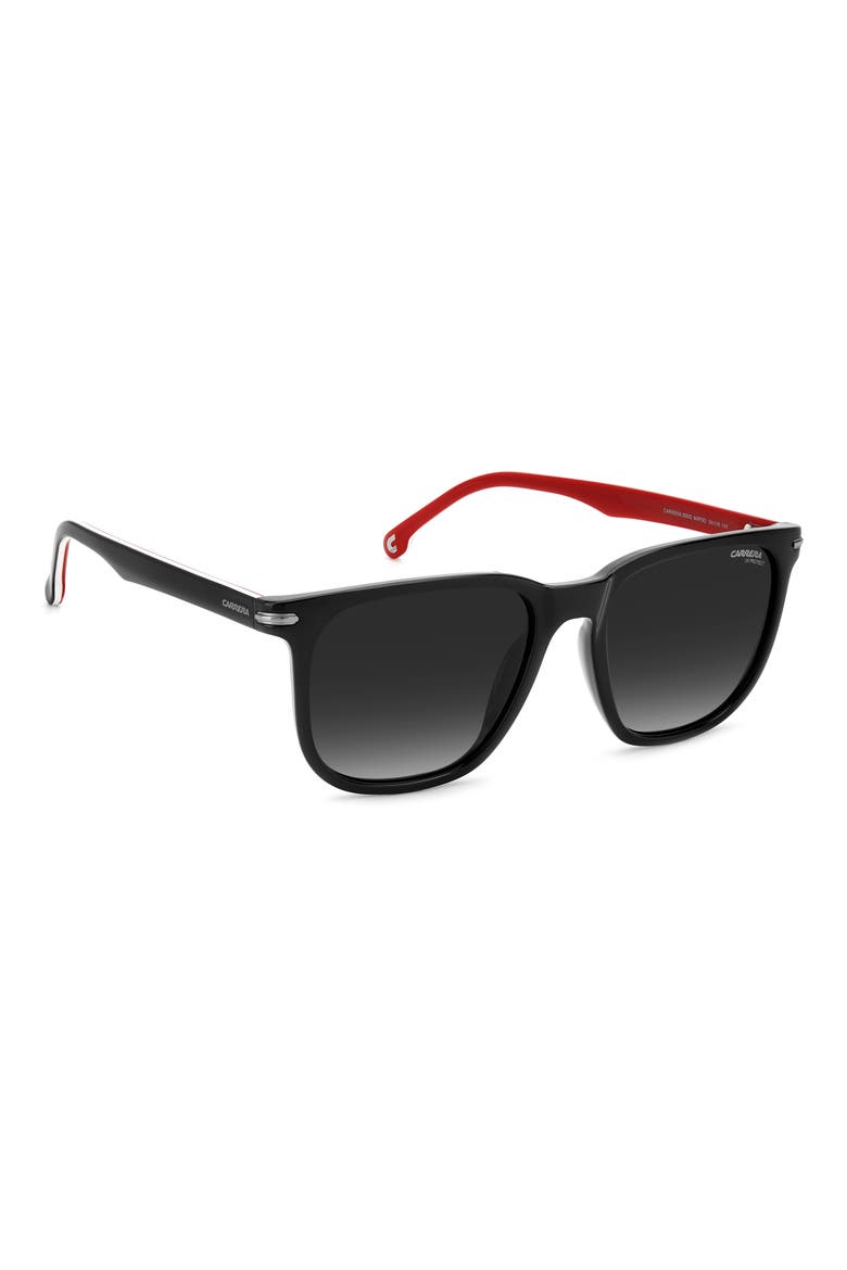 54mm Rectangular Sunglasses, Alternate, color, BLACK GREY SHADED
