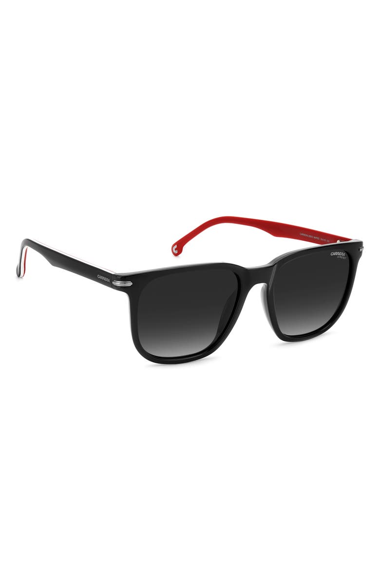 Carrera Eyewear 54mm Rectangular Sunglasses, Alternate, color, Black Grey Shaded