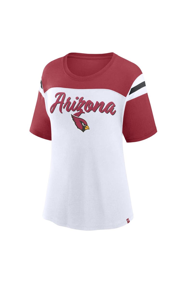 Women's Fanatics White/Cardinal Arizona Cardinals Cheer Chant Fashion Crop Top, Alternate, color, White