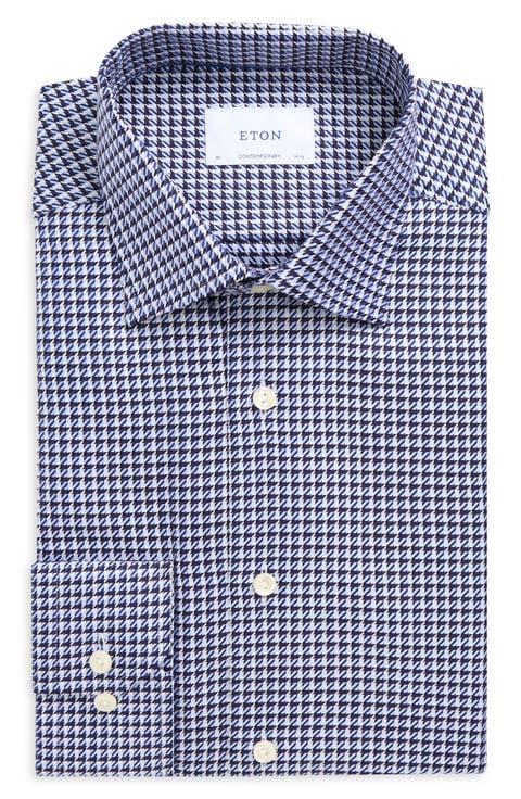 Contemporary Fit Check Cotton Twill Shirt