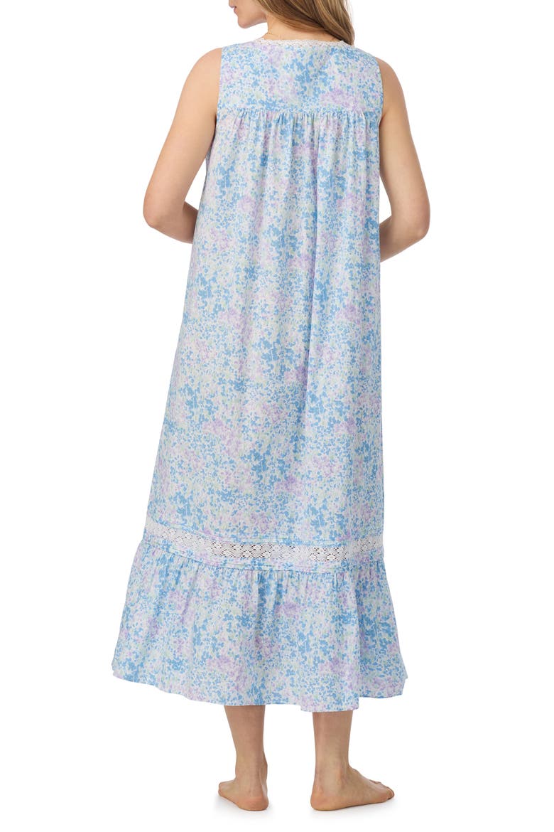 Floral Print Cotton Lawn Ballet Nightgown, Alternate, color, WATERCOLOR