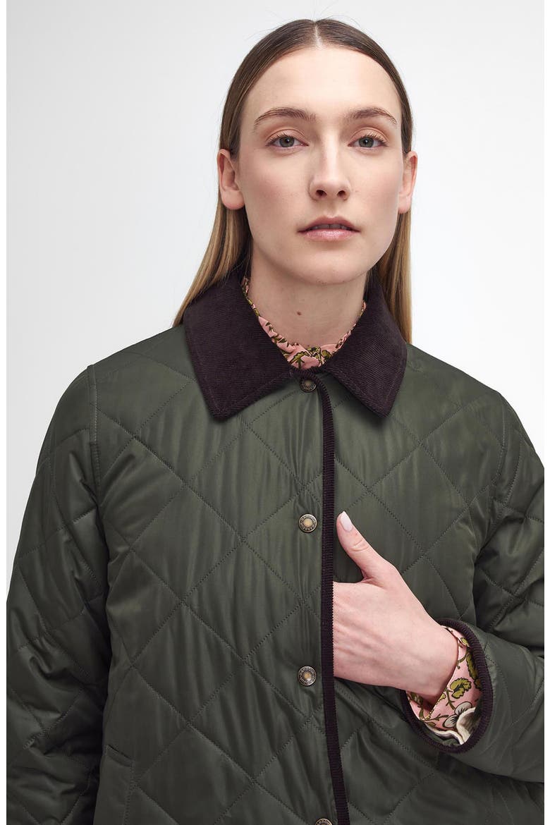 Isabella Quilted Jacket, Alternate, color, OLIVE/ EYEBRIGHT