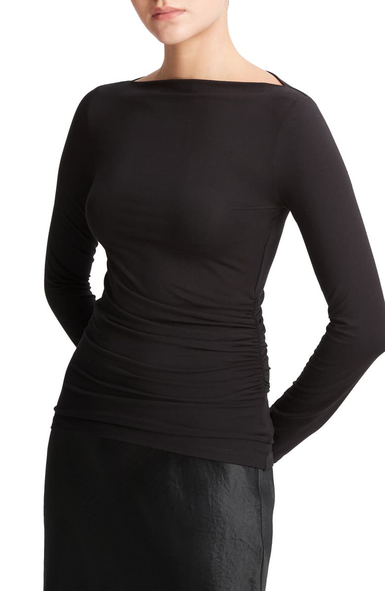 Vince Bateau Neck Long Sleeve Top, Alternate, color, 