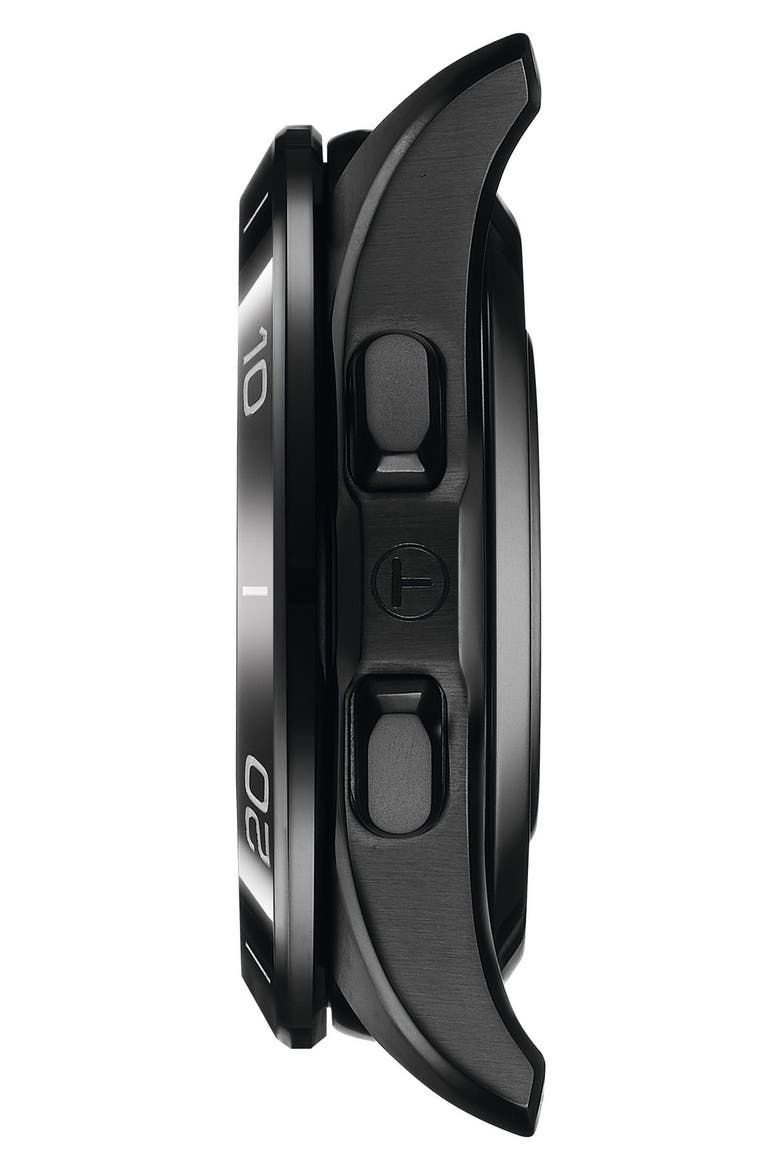 T-Touch Connect Sport Solar Smart Silicone Strap Watch, 43.75mm, Alternate, color, BLACK