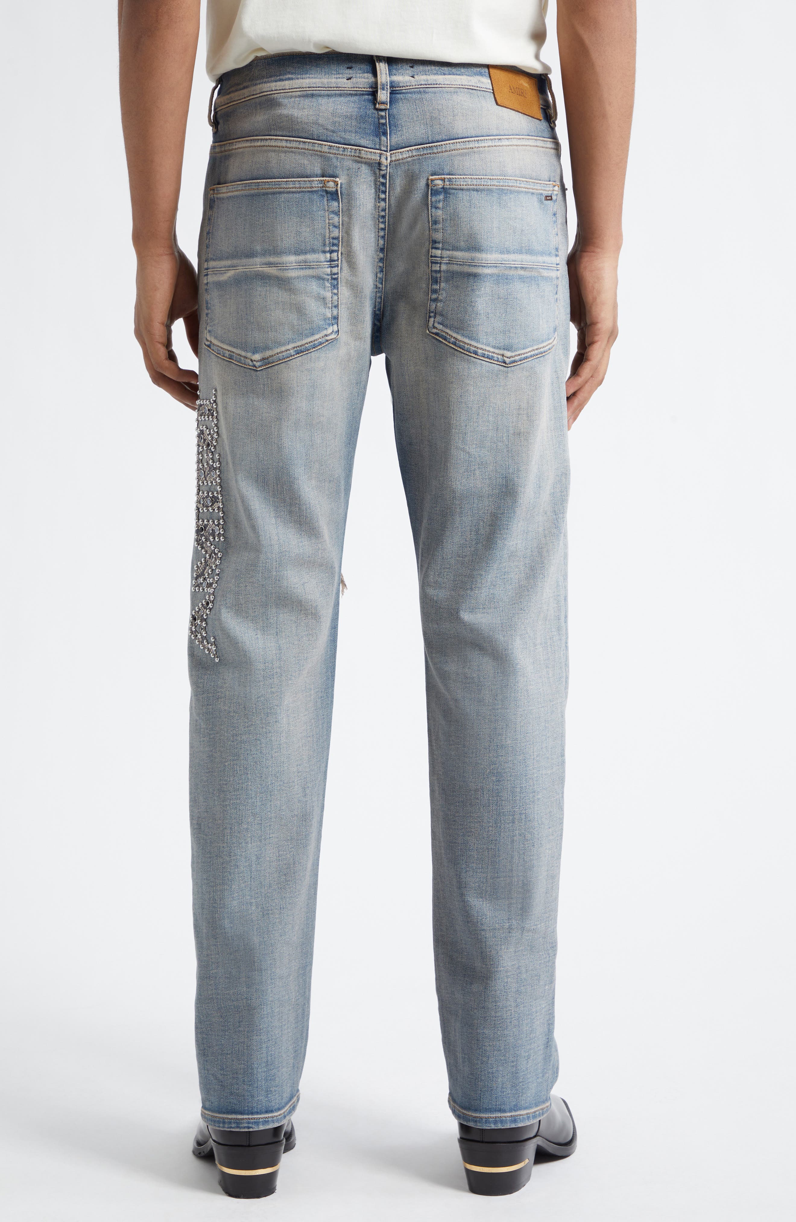Snake Stud Slim Jeans - image 2