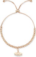 SPHERA MILANO Evil Eye Beaded Adjustable Bracelet