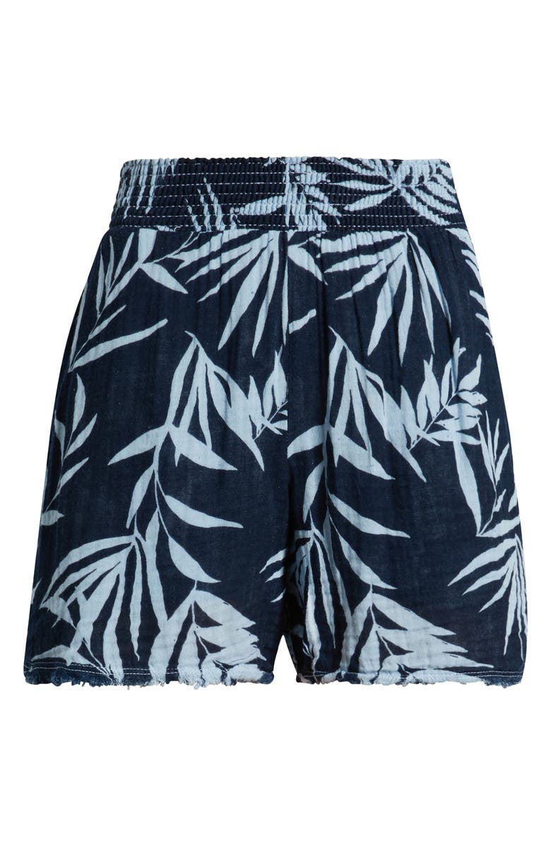 Michael Stars Sia Leaf Print Shorts, Alternate, color, 