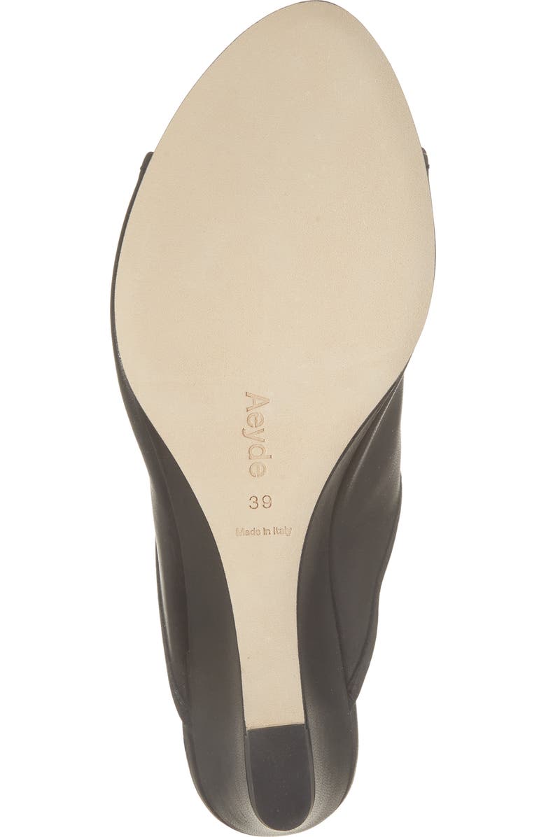 aeyde Suzanne Wedge Sandal, Alternate, color, Black