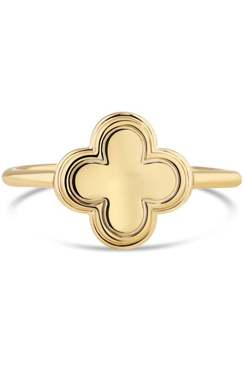 Clover Ring in Gold Plated Sterling Silver, Main, color, Yellow Gold