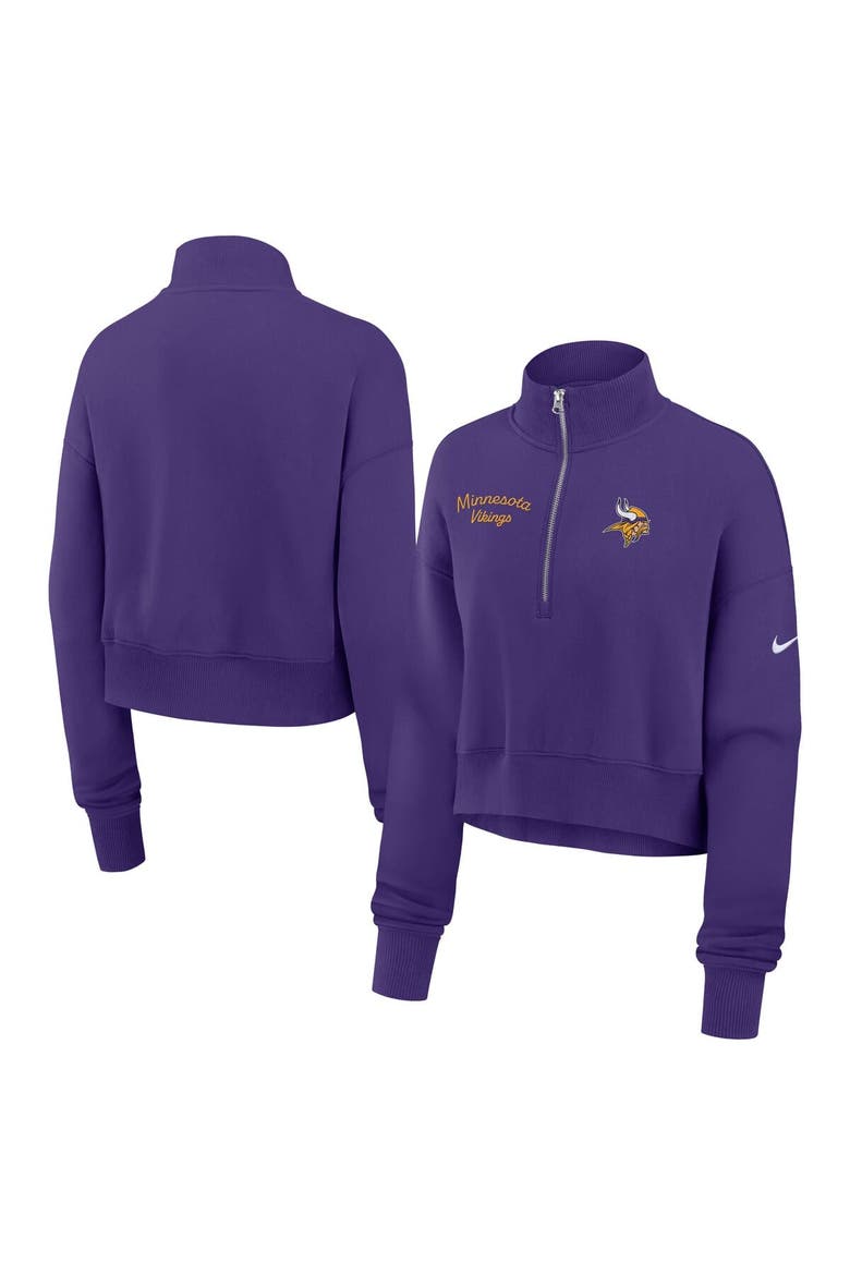 Women's Nike Purple Minnesota Vikings Primetime Phoenix Half-Zip Sweatshirt, Alternate, color, Purple