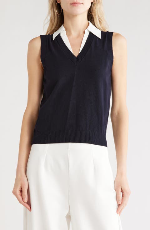 Mixed Media Sweater Vest