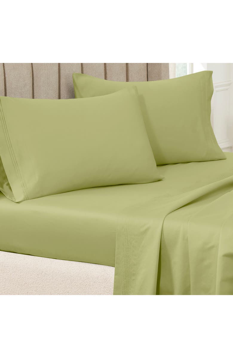 Superior Solid 600 Thread Count Egyptian Cotton Sateen Set of 2 Pillowcases, Alternate, color, Olive Green