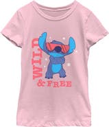 Lilo & Stitch Girl's Lilo & Stitch Wild and Free Pose Graphic T-Shirt