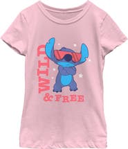 Lilo & Stitch Girl's Lilo & Stitch Wild and Free Pose Graphic T-Shirt