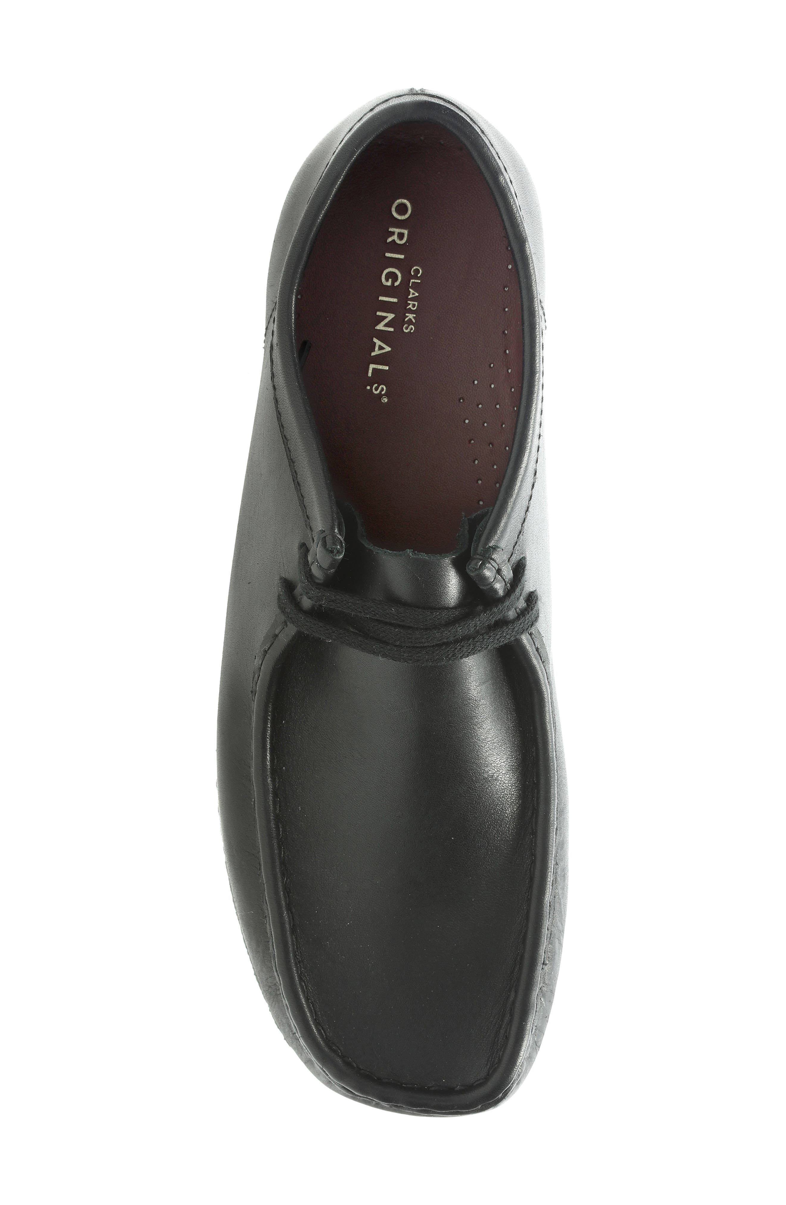 Clarks<sup>®</sup> Originals Clarks<sup>®</sup> Wallabee Moc Toe Derby, Alternate, color, Black Leat