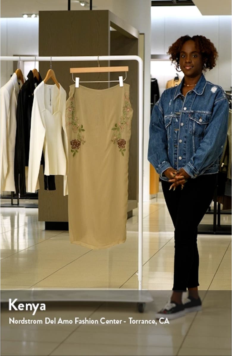 Lailah Embroidered Floral Maxi Skirt, sales video thumbnail