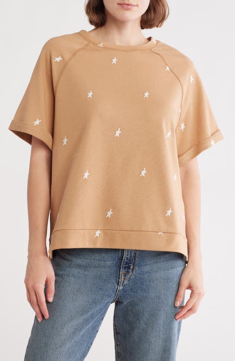 Star Embroidered Terry Top