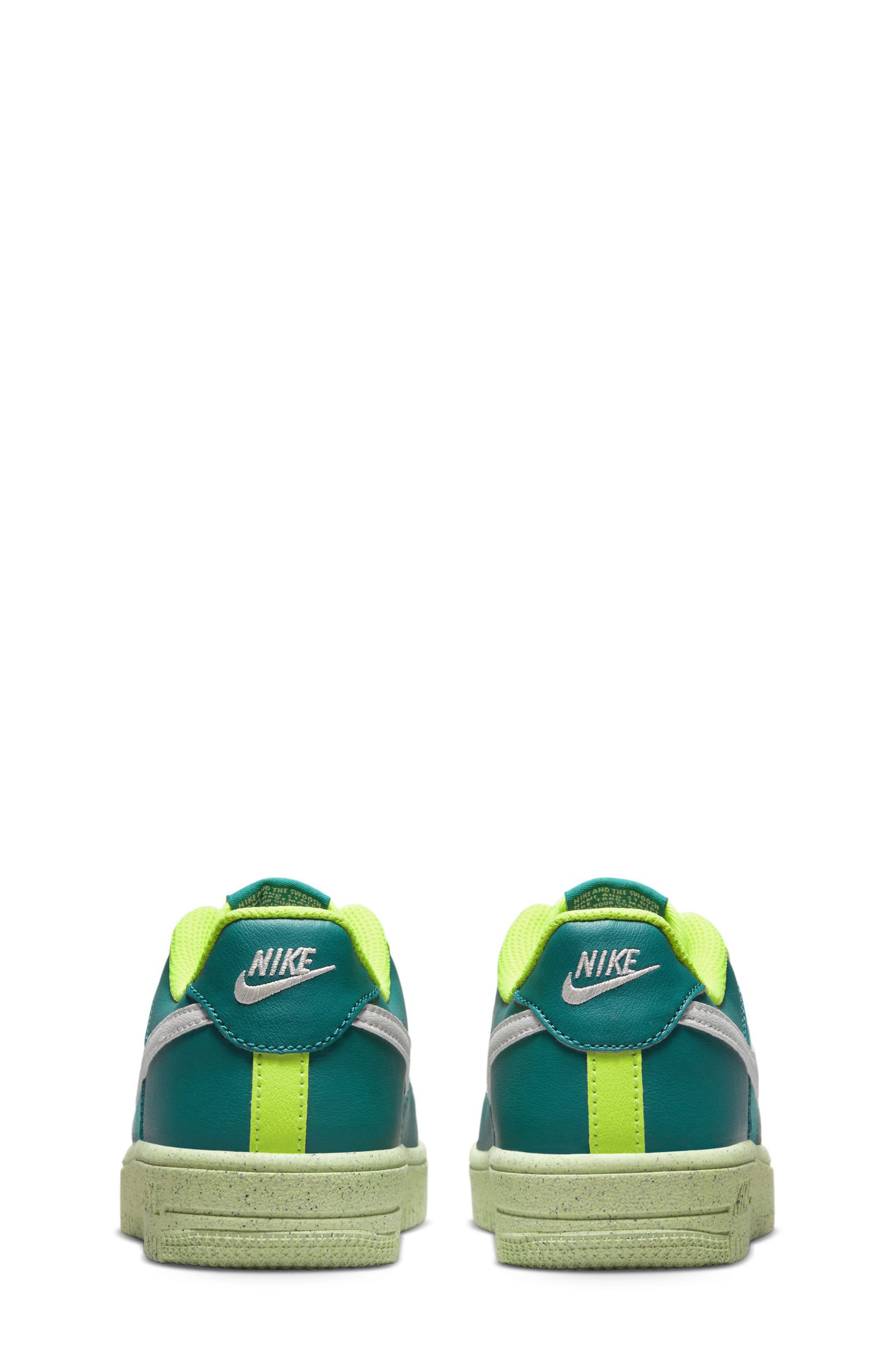 Nike Air Force 1 Crater Sneaker, Alternate, color, Spruce/ Volt/ Volt/ Phantom