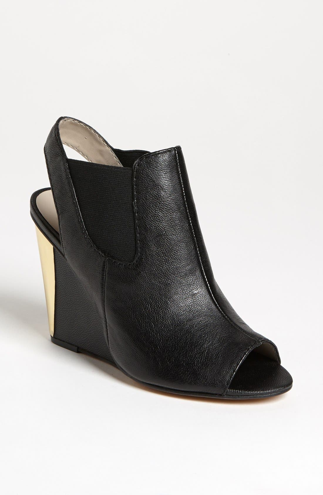 Steven by Steve Madden 'Misfit' Sandal, Main, color, BLACK LEATHER
