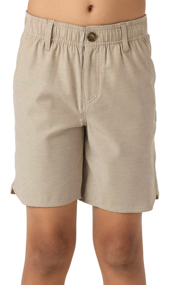 O'Neill Kids' Reserve Light Elastic Waist Chino Shorts, Main, color, Dark Khaki