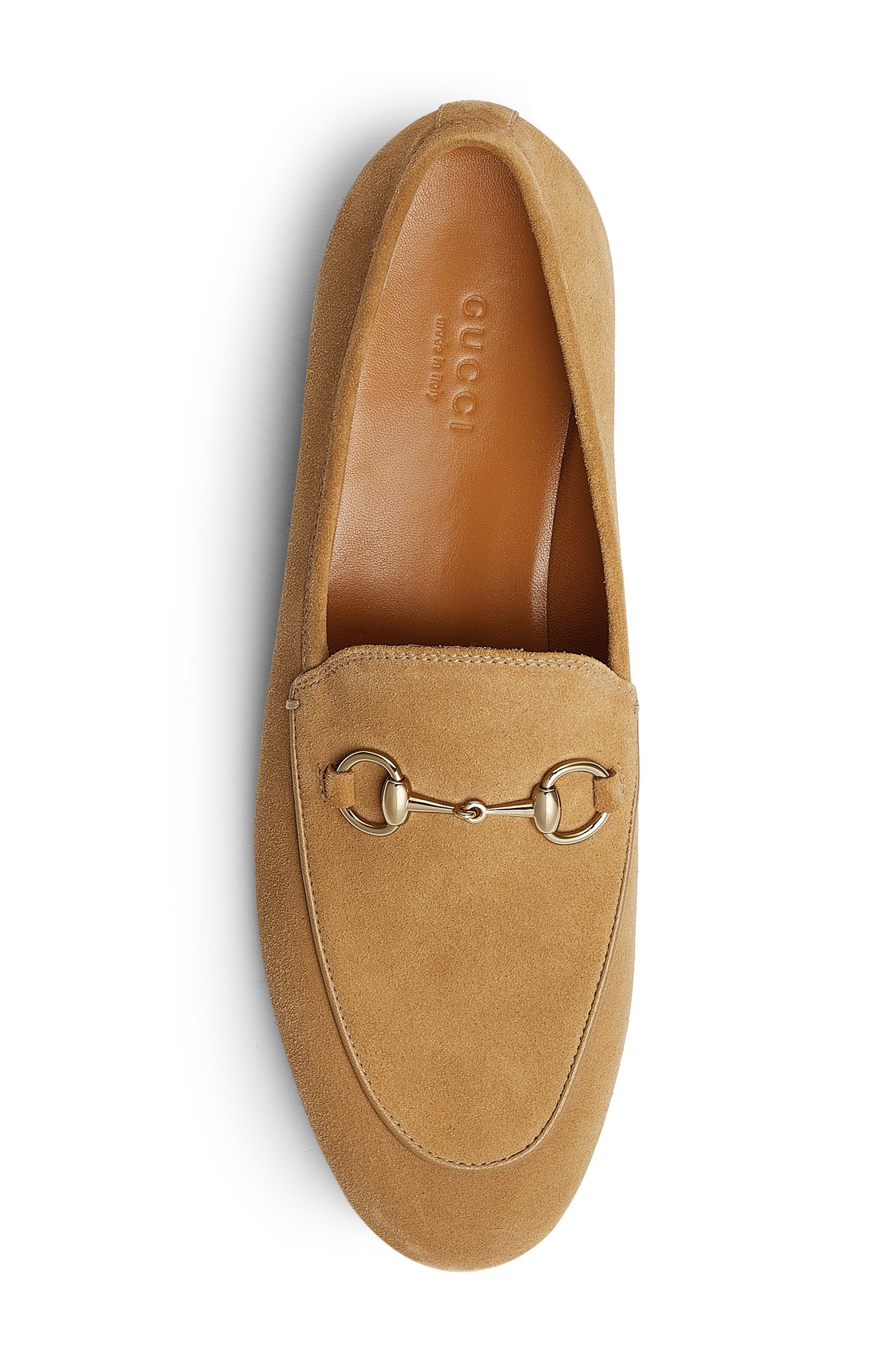 Gucci Jordaan Horsebit Loafer, Alternate, color, Light Brown