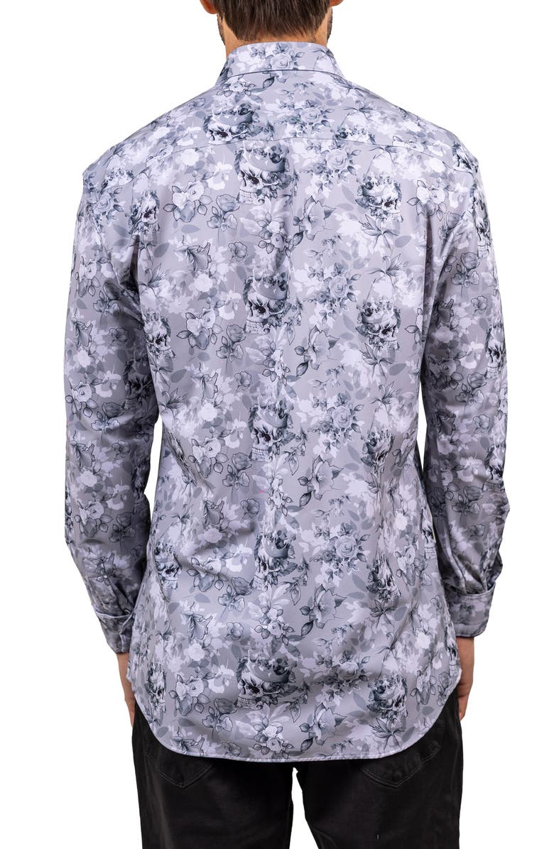 Maceoo Fibonacci Stretch Ascension 3314 Contemporary Fit Button-Up Shirt, Alternate, color, White