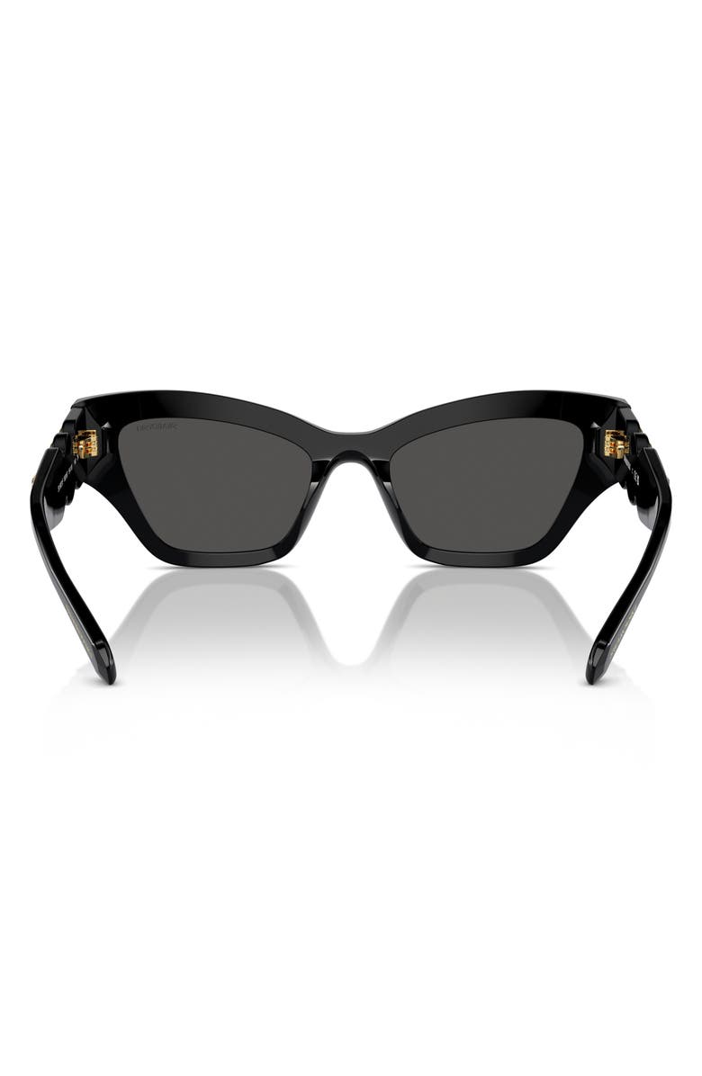 Swarovski 54mm Crystal Cat Eye Sunglasses, Alternate, color, Black