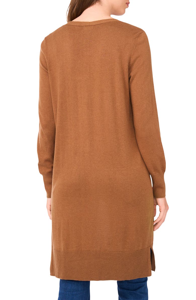 Halogen<sup>®</sup> Open Front Longline Cardigan, Alternate, color, Rich Cognac