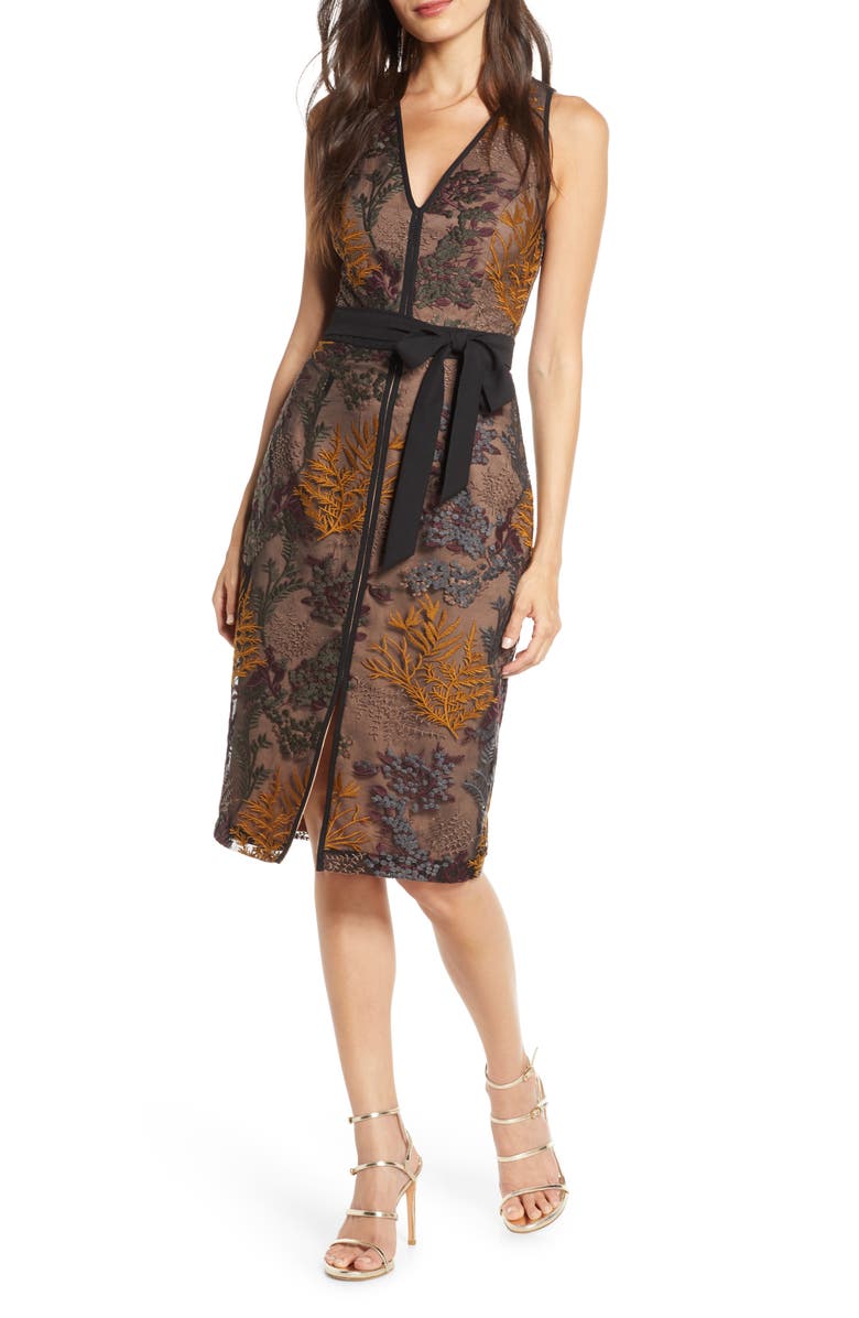 Harlyn Embroidered Cocktail Sheath Dress, Main, color, 