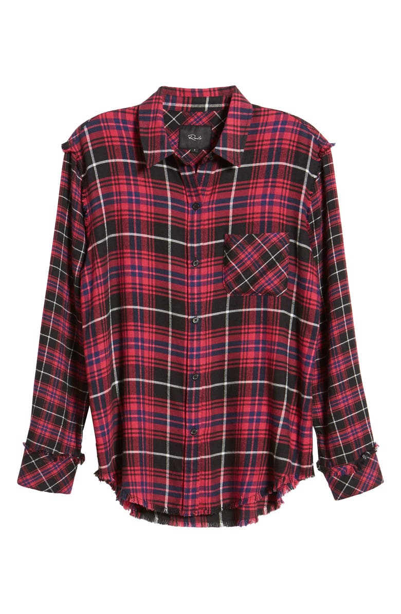 Rails Brock Plaid Button-Up Twill Shirt, Alternate, color, 